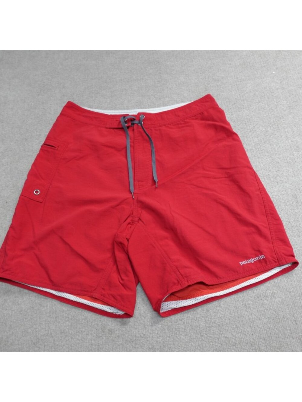 Patagonia Board Shorts 33 Red Nylon Pocket Hybrid
